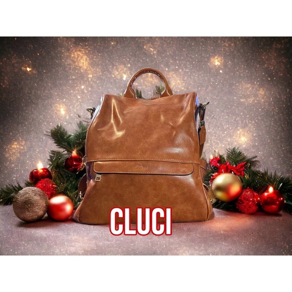Cluci Handbags - CLUCI NWOT VEGAN LEATHER Backpack Purse Large Travel Bag Shoulder